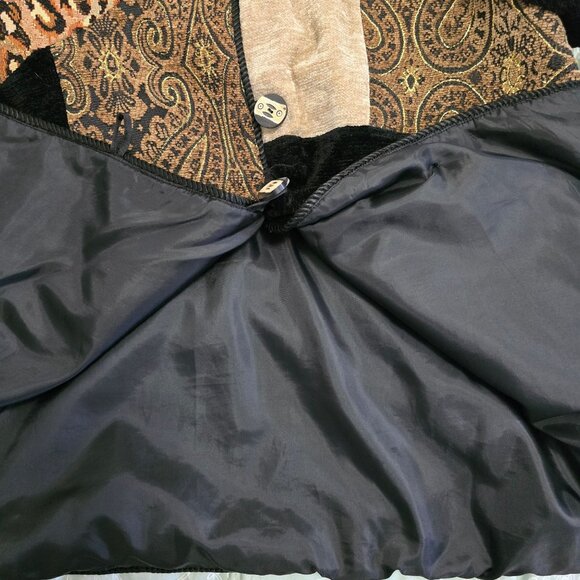 Indigo Moon Womens Large Animal Print Patchwork Jacket Chenille - Picture 5 of 12